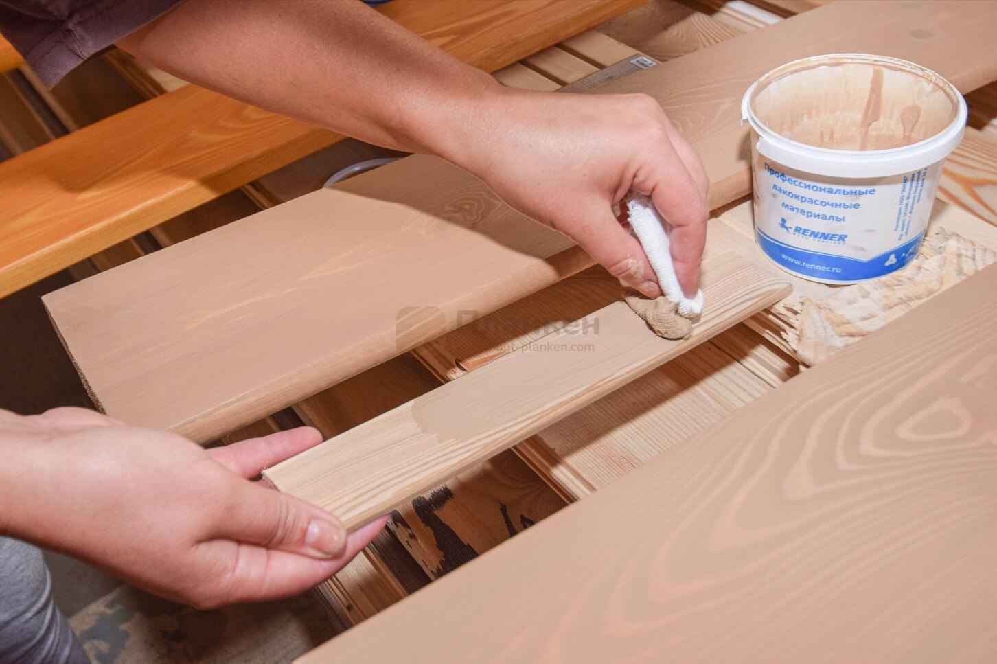 обработка планкена для покраски