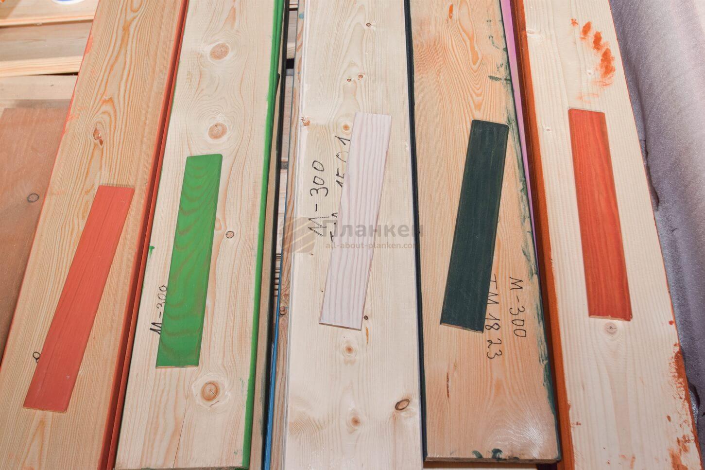 крашенный планкен после покраски