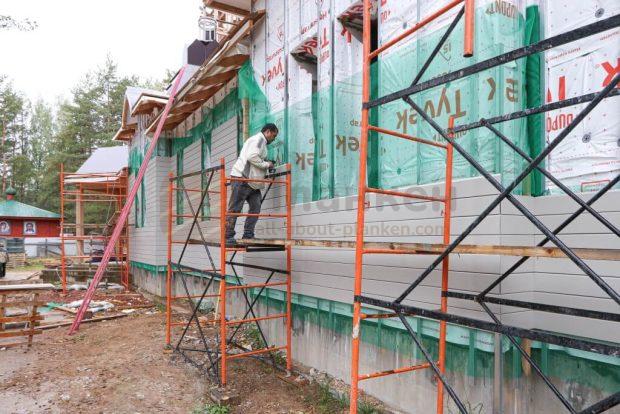 Монтаж планкена на обрешетку