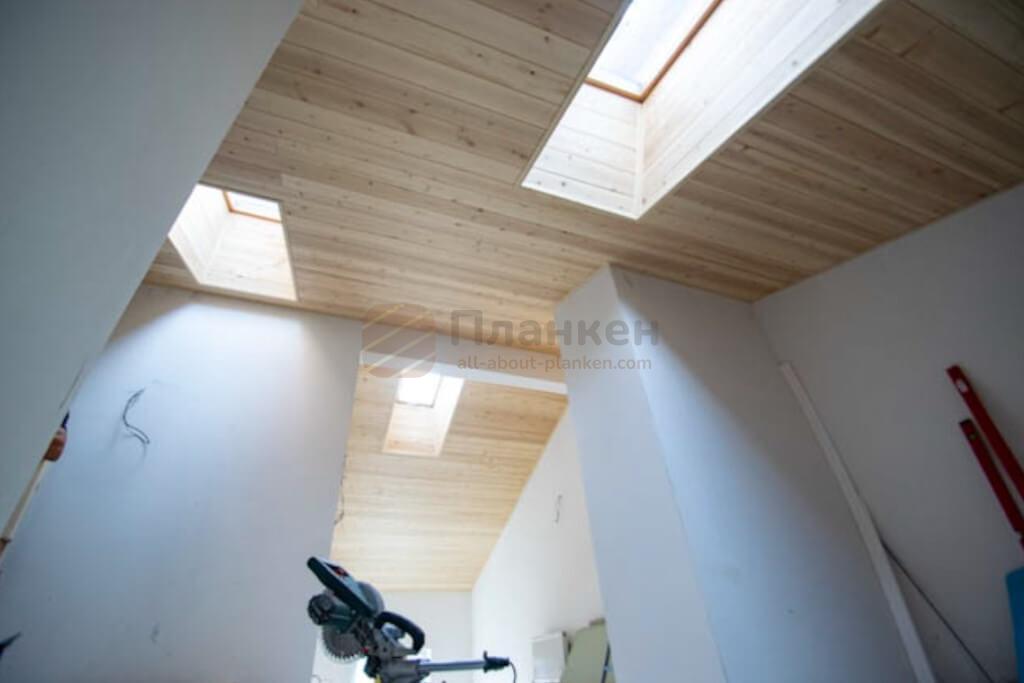 монтаж планкена внутри дома