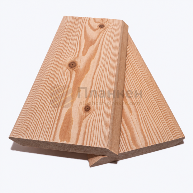 Брашированный планкен из лиственницы скошенный ВС 140x20x4000