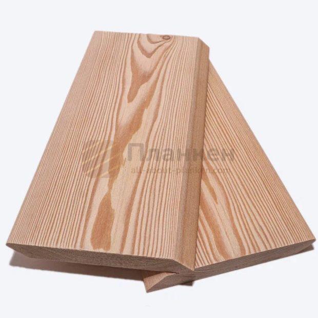 Брашированный планкен из лиственницы скошенный Экстра 140x20x4000