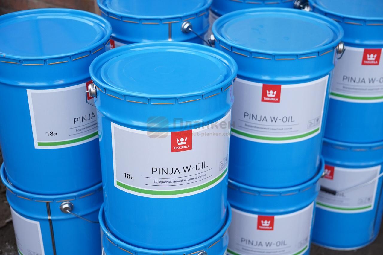 Гидромасло Tikkurila PINJA W-OIL для планкена 18 литров