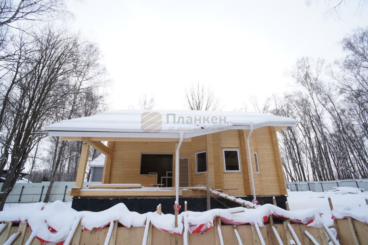 Фасад дома из планкена